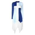 thumbnail image 1 of DPOIS Womens Color Block Liturgical Dancewear Praise Dance Dresses Blue L, 1 of 7