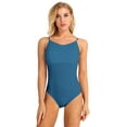 thumbnail image 1 of DPOIS Womens Criss Cross Back Built in Shelf Bra Camisole Ballet Dance Leotard Blue-green-A M, 1 of 7