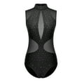 thumbnail image 1 of DPOIS Womens Sleeveless Leotard Cutout Back Bodysuit for Gymnastics Black L, 1 of 7