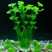 DPOWERFUL Plastic Fish Tank Plants, Artificial Tall Aquarium Plants for Fish Tank Decor, 15.7 inches(Green)