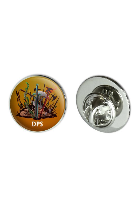 DPS Damage Per Second RPG MMORPG Class Role Playing Game Metal 0.75" Lapel Hat Pin Tie Tack Pinback