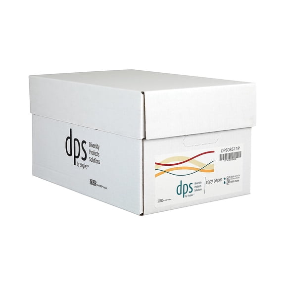 DPS by Staples 8.5" x 11" Copy Paper 20 lbs. 92 Brightness 500/Ream 10 Reams/Carton DPS08511