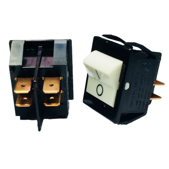 DPST ROCKER SWITCH 10AMP 125VAC 28VD 8AMP 250VAC 1/2HP 14VT