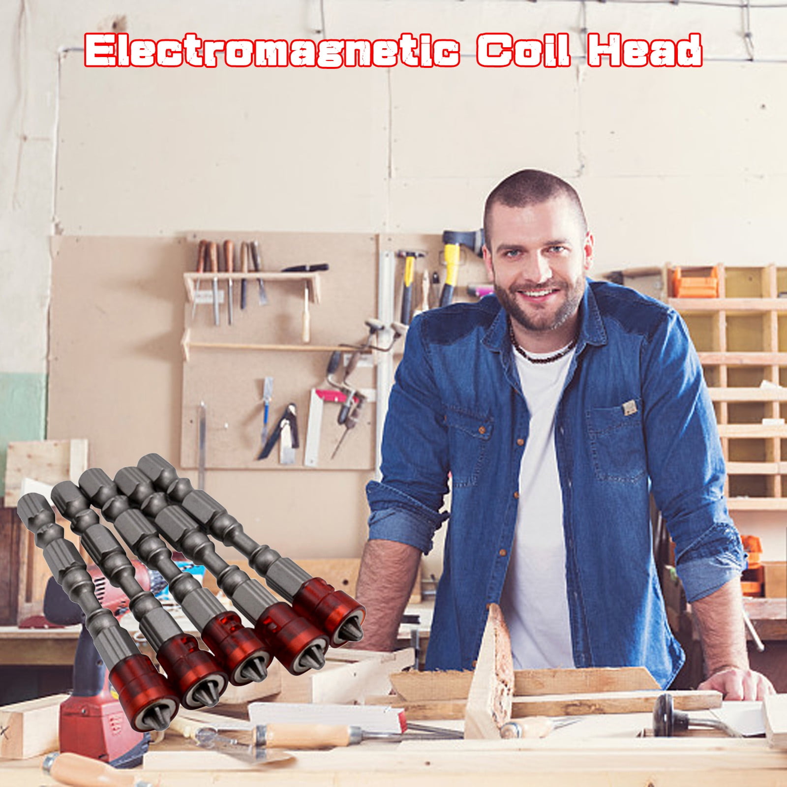 Magnetic Positioning Screwdriver Bits 6PCS, Drywall Screw Setter PH2 - View #6