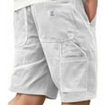 thumbnail image 1 of DPTALR George Corduroy Shorts Men with Pockets Mens Drawstring Elastic Waist for Spring Summer Beach Casual Shorts #White Big and Tall Men L, 1 of 5