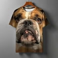 thumbnail image 1 of DPTALR Men's 3D Graphic Funny Dog Face Athletic Short Sleeve Tee,Full Print Casual Summer Tops,Khaki,XL, 1 of 9