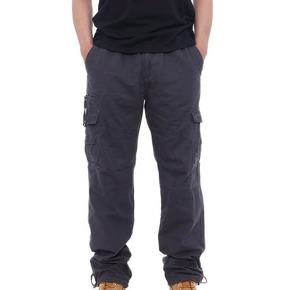 DPTALR George Men's Cargo Hiking Joggers Sweatpants, Style,Gray Big and Tall Men XXXXL