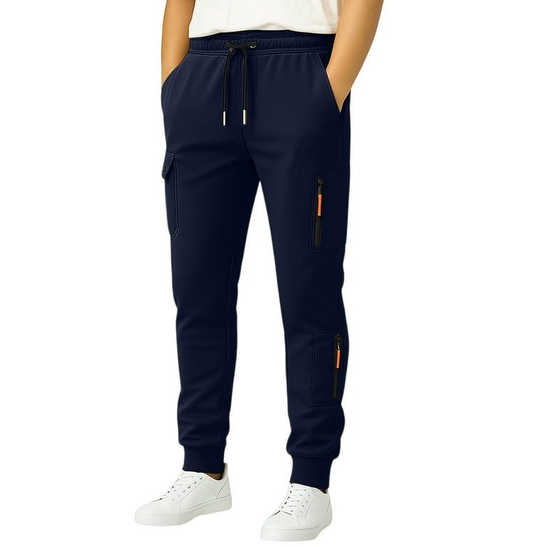 DPTALR George Men's Cargo Sweatpants，Drawstring Waist Fleece