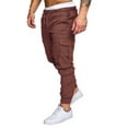 thumbnail image 1 of DPTALR George Men's Cargo Workout Joggers,Tapered Slim Fit, Athletic Sweatpants with Pockets,Coffee Big and Tall Men XXXXL, 1 of 6