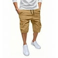 thumbnail image 1 of DPTALR George Men's Casual Cargo Shorts Classic Stretch Waist Drawstring Outdoor Works Short Khaki,Big and Tall Men XXXL, 1 of 6