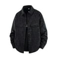 thumbnail image 1 of DPTALR Men's Casual Loose Long Sleeve Turn Down Collar Shirt Jacket,Black ,XL, 1 of 8