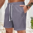 thumbnail image 1 of DPTALR Men's Casual Shorts Elastic Waist Drawstring Lightweight Outdoor Summer Beach Shorts with Pockets Hiking Shorts #Gray Big and Tall Men L, 1 of 7