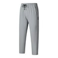 thumbnail image 1 of DPTALR George Men's Casual Solid Color Elastic Waist Jogger Pants with Pockets,Gray Big and Tall Men XL, 1 of 3