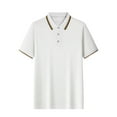 thumbnail image 1 of DPTALR Men's Casual Turndown Collar Long Sleeve Shirt,White, XXXL, 1 of 8