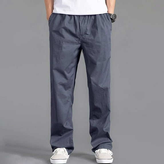 DPTALR Men's Classic Business Casual Trousers, Fashion Simple Style Straight Pants, Fall Trendy Handsome Work Pants, Dark Gray, Big and Tall Men XXXXL