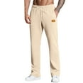 thumbnail image 1 of DPTALR Men's Corduroy Casual Pants, Lightweight, Drawstring Elastic Waist, Baggy Tapered Joggers, with Pockets #Beige Big and Tall Men S, 1 of 2