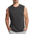 thumbnail image 1 of DPTALR Men's Cotton Camis Solid Color Slim Sleeveless T-Shirt Solid Color Dark GrayXXXXL, 1 of 3