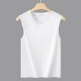 thumbnail image 1 of DPTALR George Men's Cotton Camis Solid Color Slim Sleeveless T-Shirt Solid Color White Big and Tall Men XL, 1 of 5