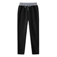 thumbnail image 1 of DPTALR Men's Fashion Drawstring Elastic Waist Solid Color Casual Sweatpants，Full Length,Black Big and Tall Men S, 1 of 6