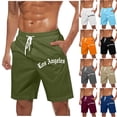 thumbnail image 1 of DPTALR Men's Fashion Print Casual Beach Shorts Drawstring Elastic Waist Multi-Pocket Breathable Shorts,Wine,Big and Tall Men XL, 1 of 5