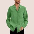 thumbnail image 1 of DPTALR George Men's Fashion Solid Color Button Pocket Long Sleeved Lapel Shirt,Mint Green,Big and Tall Men XXXXXL, 1 of 6