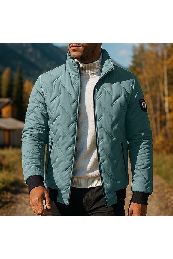 Men's Fashionable Solid Color Outdoor Climbing Jacket with Long Sleeves and Pockets,Green,Big and Tall Men XXXXXL