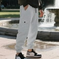 thumbnail image 1 of DPTALR Men's Thick Sweatpants Elastic Waist Cargo Pants Athletic Joggers Trousers with Multi Pockets,Gray Big and Tall Men S, 1 of 9