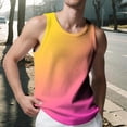 thumbnail image 1 of DPTALR Men's Gradient Color Tank Top Soft Workout Gym Muscle Tees Fitness Bodybuilding Sleeveless T Shirt Light Blue Big and Tall Men XXXXL, 1 of 5