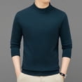 thumbnail image 1 of DPTALR Men's Knitted Pullover Sweater Casual Mock Turtleneck Raglan Sweater #Dark Blue Big and Tall M, 1 of 5