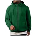 thumbnail image 1 of DPTALR Men's Lightweight Full-Zip Hoodies,with Comfortable Fit,Green,S, 1 of 8