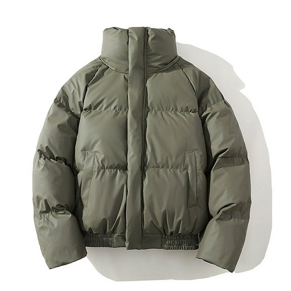 DPTALR George Men's Lightweight Insulated Winter Puffer Coat with Water-Repellent Finish,Gray,Big and Tall Men XXL