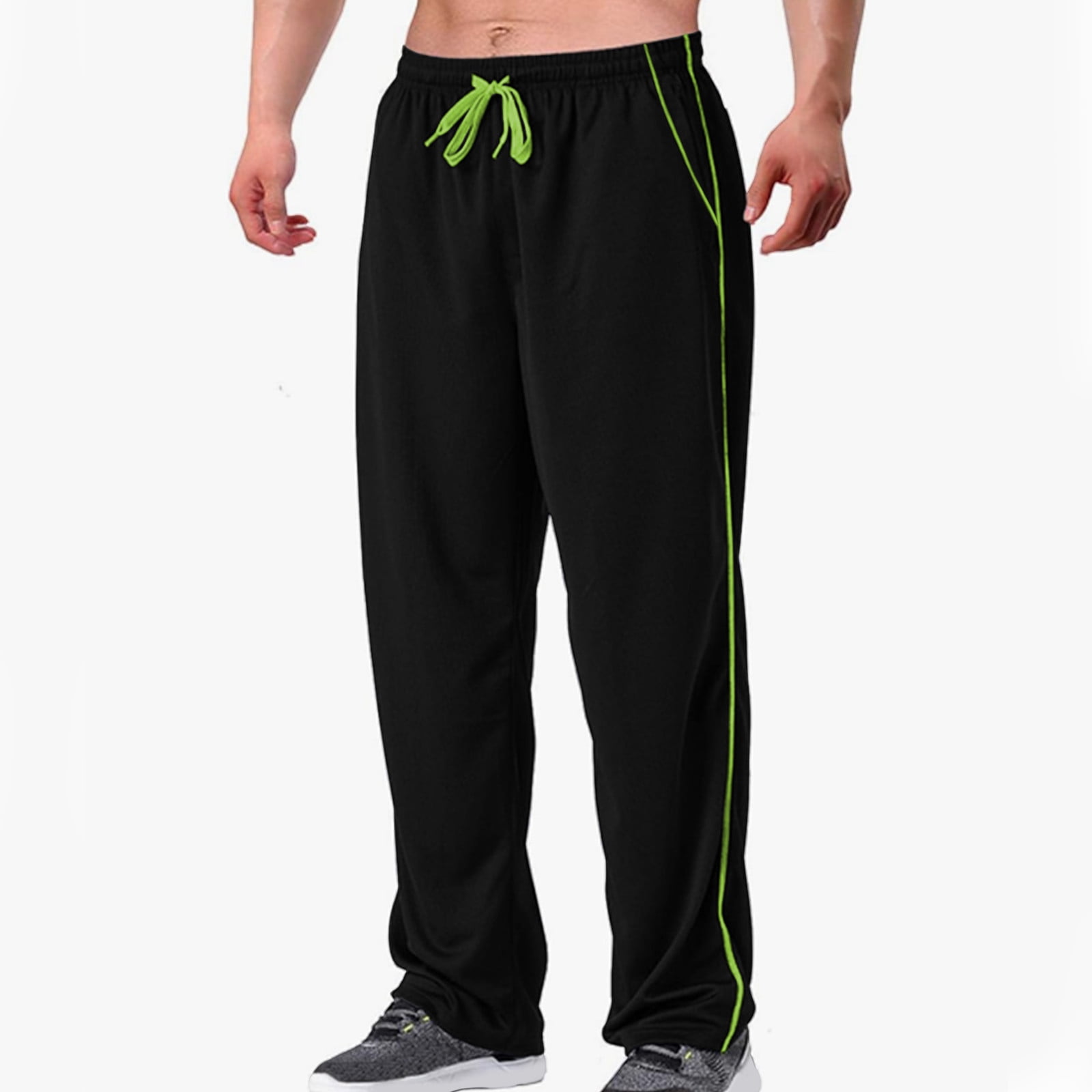 Men's Loose Fit Sweatpants - Flowy Gym Pants With Pockets, Elastic Waist For Workout & Lounge