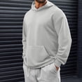 thumbnail image 1 of DPTALR Men's Long Sleeve Pullover Hoodies,Casual Lightweight Fashion Hooded Sweatshirts with Kanga Pockets,Gray,Big and Tall Men S, 1 of 7