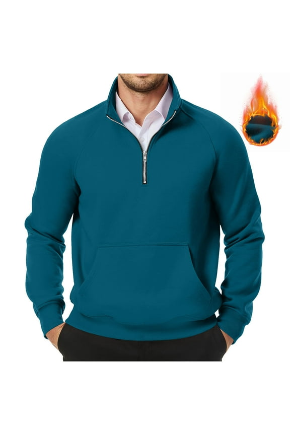 Men's Outdoor Plus Thick Thickened Warm Hoodie for Spring,Winter,Navy ,XL