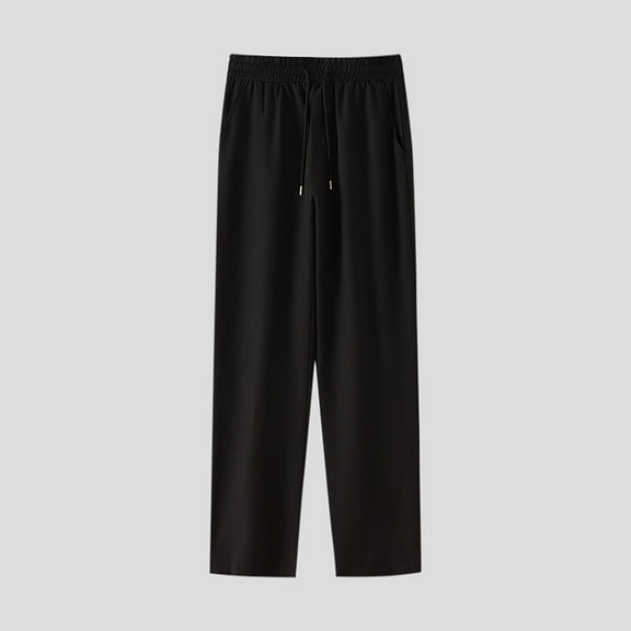 DPTALR George Men's Plus Size Solid Color Harem Pants Elastic Waist Drawstring with Pockets,BlackXXXXL