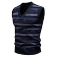 thumbnail image 1 of DPTALR Men's Print Elastic Knit V-Neck Tank Top,Dark Blue,XXL, 1 of 3