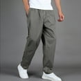 thumbnail image 1 of DPTALR Men's Relaxed Fit Casual Cargo Chino Pants with Elastic Drawstring Waist, Army GreenXL, 1 of 6