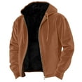 thumbnail image 1 of DPTALR George Men's Retro Solid Color Hooded Zip-Up Casual Jacket,Gold,Big and Tall Man XXS, 1 of 6