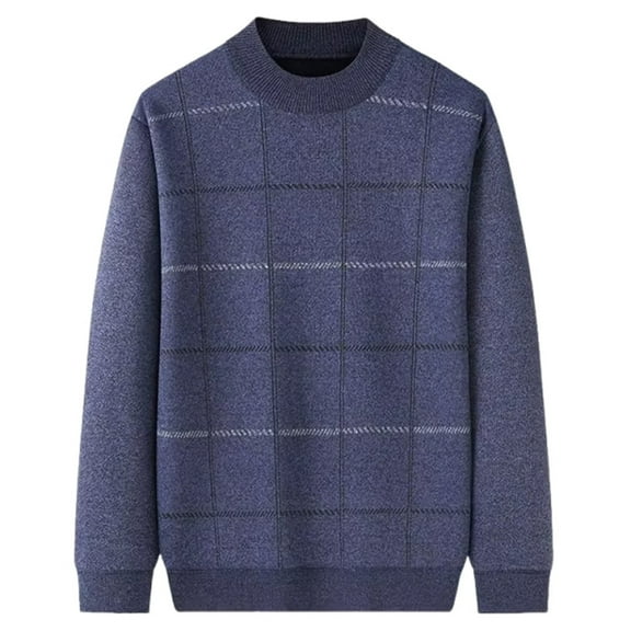DPTALR George Men's Slim Comfortable Essential Trend Pullover - Warm Long Sleeve Knitwear for Outdoor Commuting & Daily Fashion #Blue Big and Tall XL