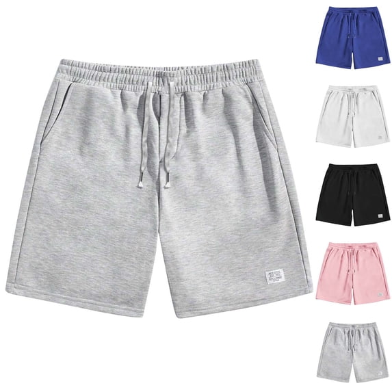 DPTALR Men's Solid Color Basketball Shorts Breathable Sport Casual Holiday Multi-Pocket Shorts,Gray,Big and Tall Men S