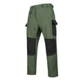 thumbnail image 1 of DPTALR Men's Solid Color Elastic Waist Drawstring Multi Pocket Workwear Pants,GreenXXL, 1 of 9