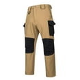 thumbnail image 1 of DPTALR Men's Solid Color Elastic Waist Drawstring Multi Pocket Workwear Pants,KhakiL, 1 of 9