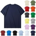 thumbnail image 1 of DPTALR Men's Solid Color Fashion Casual Breathable Crew Neck Sports Short Sleeve T-shirt,Green, M, 1 of 3