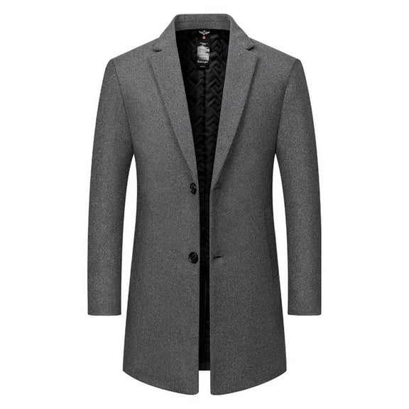 DPTALR George Men's Solid Color Mid-Length Business Casual Long Sleeve Lapel Suit Jacket,Gray,Big and Tall Men XXXXXL