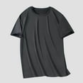 thumbnail image 1 of DPTALR Men's Summer Casual Fashion Solid Color,Round Neck Short Sleeve T-Shirt,Dark Gray, XXXXXL, 1 of 5