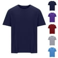thumbnail image 1 of DPTALR Men's Summer Loose Casual Crew Neck Short Sleeve T-shirt,Purple, XXXXL, 1 of 5