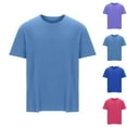 thumbnail image 1 of DPTALR Men's Summer Loose Casual Crew Neck Short Sleeve T-shirt,Sky Blue, XXXXXL, 1 of 5