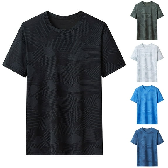DPTALR George Men's Summer Solid Color Loose Crew Neck Short Sleeve T-shirt,Army Green,Big and Tall Men XXL