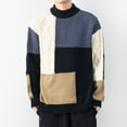 thumbnail image 1 of DPTALR Men's Trendy Textured Elastic Turtleneck Pullover,Black, XXXXL, 1 of 4