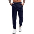thumbnail image 1 of DPTALR Men's Waffle Sweatpants，Slim Fit Stretch Jogger Pants,Navy,Big and Tall Men XXXL, 1 of 5